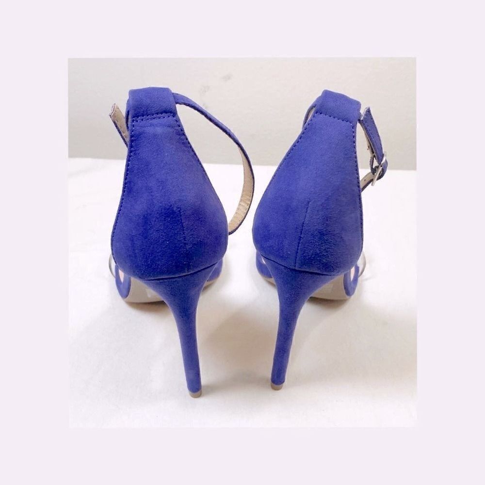 NWOT Wild Diva Purple Ankle Strap Stiletto Heels 9 - Picture 3 of 4